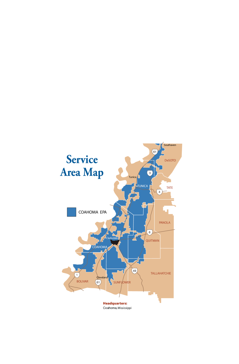 Coahoma EPA service area map