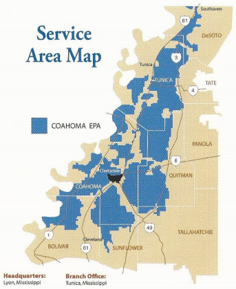 Service area map